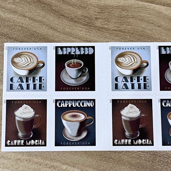 USPS Coffee Latte Cappuccino Birthday Anniversary Wedding Celebration (1000pcs) - Picture 1 of 3